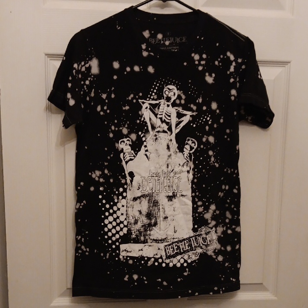 Ripple Junction Black and White Beetlejuice Tee Shirt